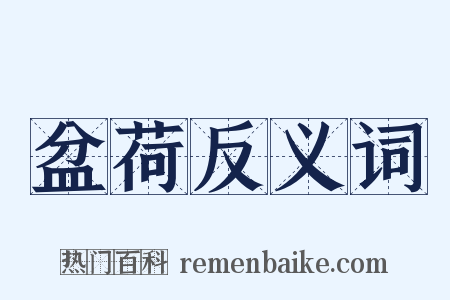 盆荷反义词是什么意思的图片